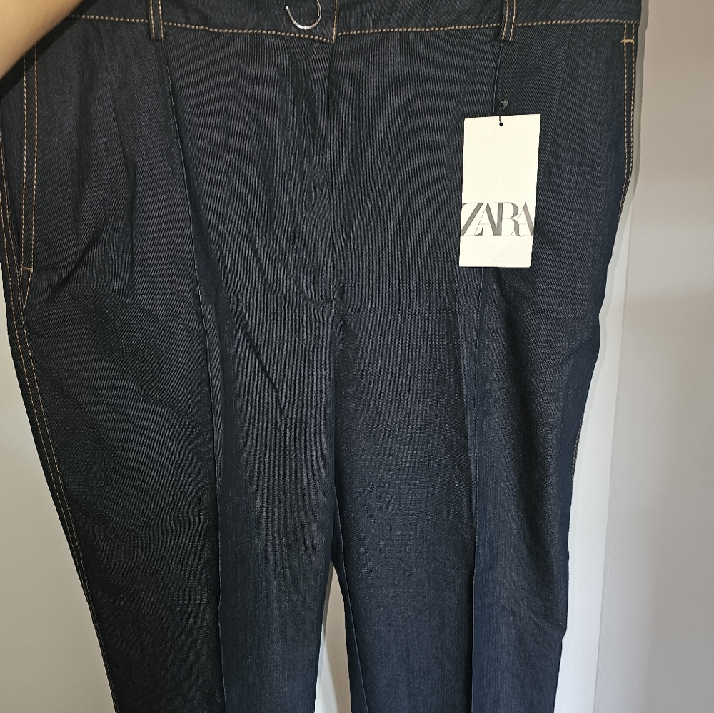 Zara pants size xxl, more like regular us 30/10. Seam front blue